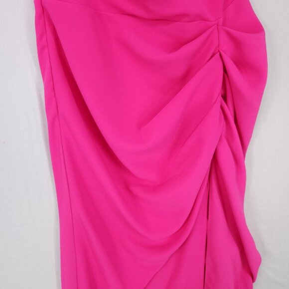 Revolve Amanda Uprichard Jasalina Maxi Dress Size Medium Hot Pink Sexy Party - Picture 14 of 16